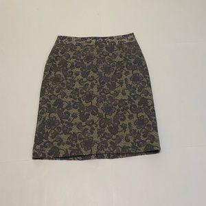 Banana Republic gray & tans pencil skirt size 4